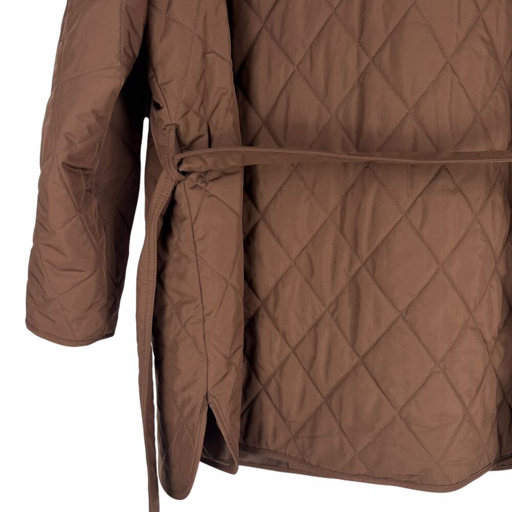 Talbots Belted Quilted Snap Button Shirt Jacket Brown Size 3X - Picture 11 of 12